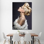 Tucked Up Bun Hair Barber Haircuts Block Giant Wall Art Poster